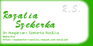 rozalia szekerka business card